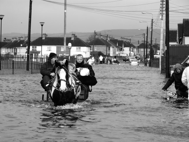 Flooding St Marys Pk Limerick Feb 1st 2014 ER (23B&W)